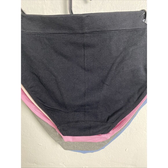 Steve Madden Seamless Bikini Size XL Panties 5 Pack Underwear Ribbed Pink Blue - Picture 8 of 8